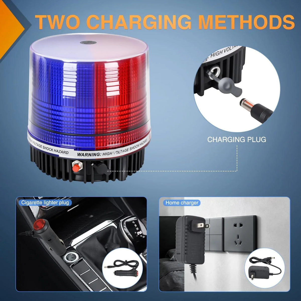 Nilight 18LED Strobe Light Red Blue Wireless Rotating Beacon Magnetic Base Flashing Warning for Truck UTV Tractor Vue