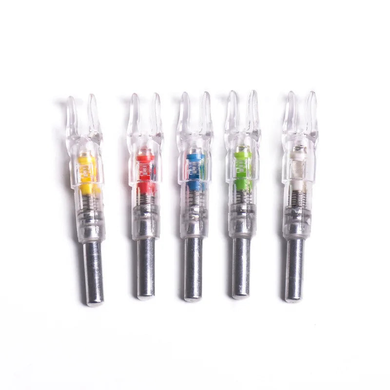 Archery New Snap‑on LED Lighted Arrow Nock 6.2mm ID with On‑Off Switch Shooting Replacement Accessory Tool‑free Vue