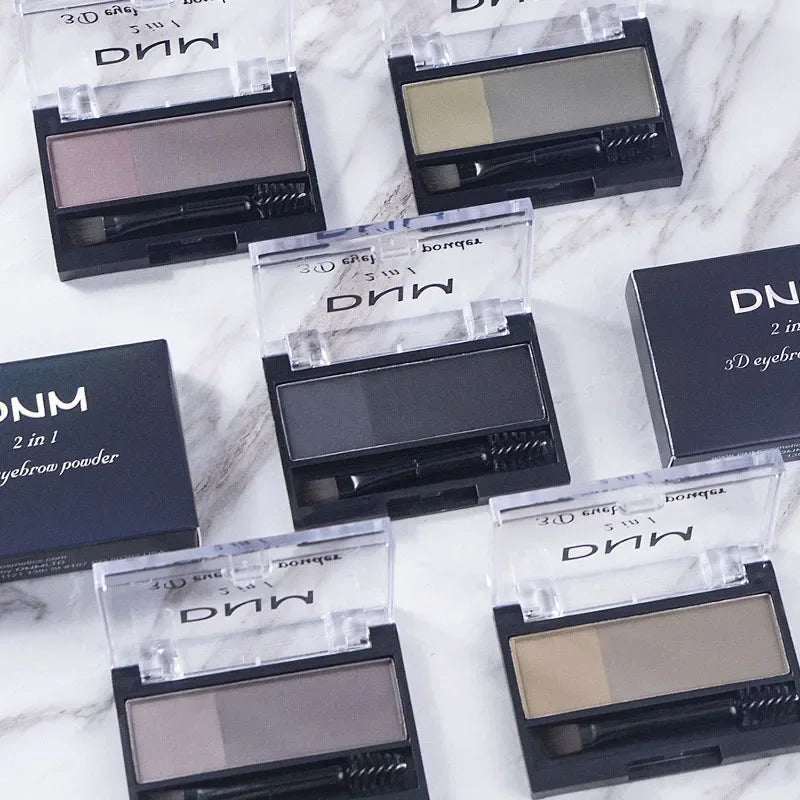 Double Color Eyebrow Powder Professional Makeup Palette Eyebrow Stamp Eye Brow Enhancers Eye Brows Shadow Make Up Brow Powder Vue