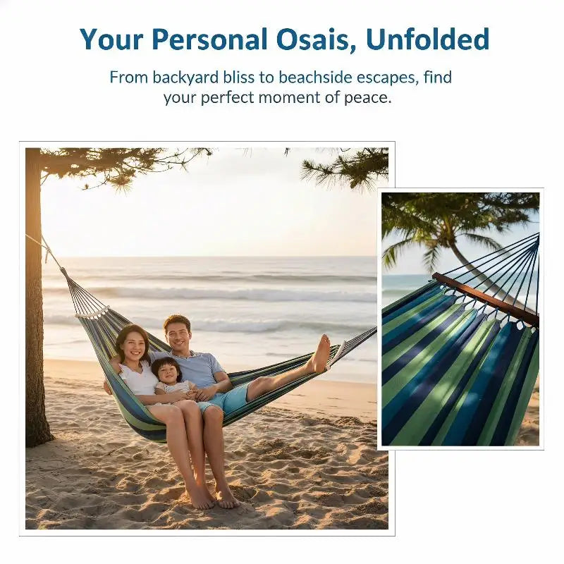 Outdoor Swing Thick Canvas Camping Hammock Easy Carry Store Vue