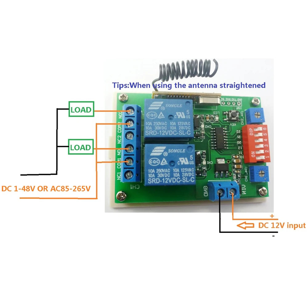 CE029 DC9V-13V Multifunction Wireless Controller Timer Delay Relay Module Learning Code for EV1527 PT2262 ASK OOK Remote Control Vue