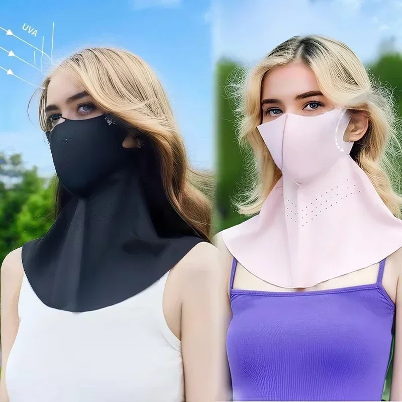 1-10pcs Ice Silk Mask Summer Face Scarves UV Protection Neck Wrap Cover Face Shield Sun Proof Bib Personalized Windproof Vue