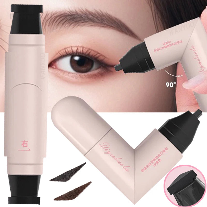 Black Brown Integrated Eyeliner Stamp Precise Outline Signet Eye Liner Extension Stamps Liquid Eyeliner Pen Waterproof Lasting Vue