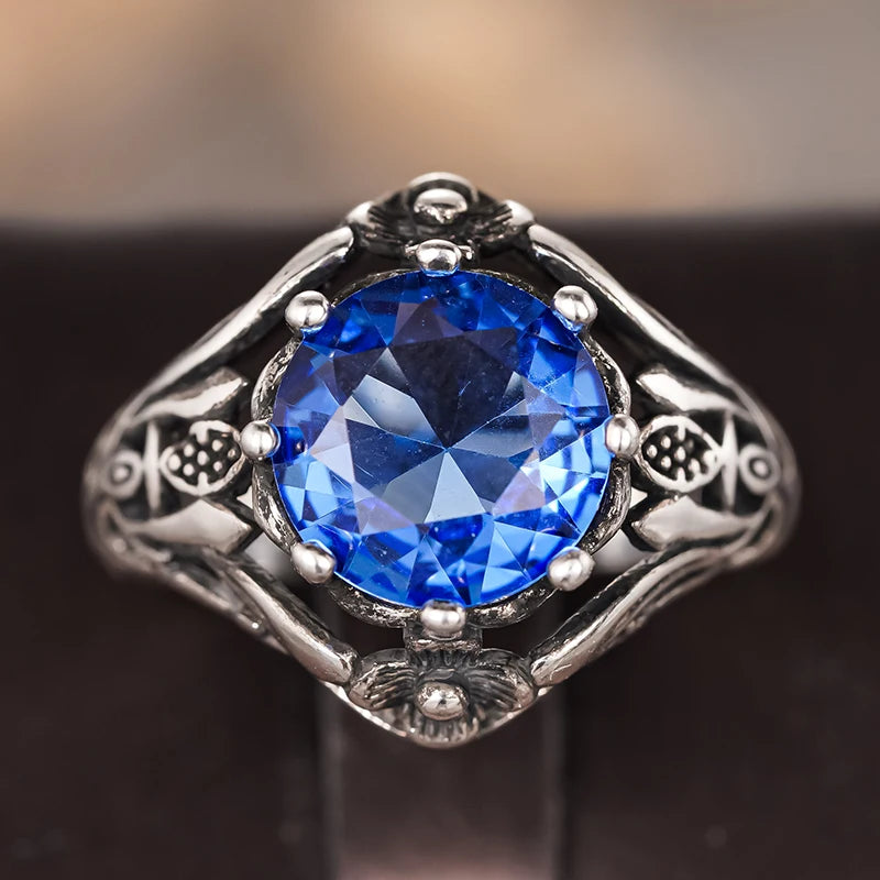 Huitan Vintage Wedding Ring Women | Cubic Zirconia Brass Fashion Ring Vue