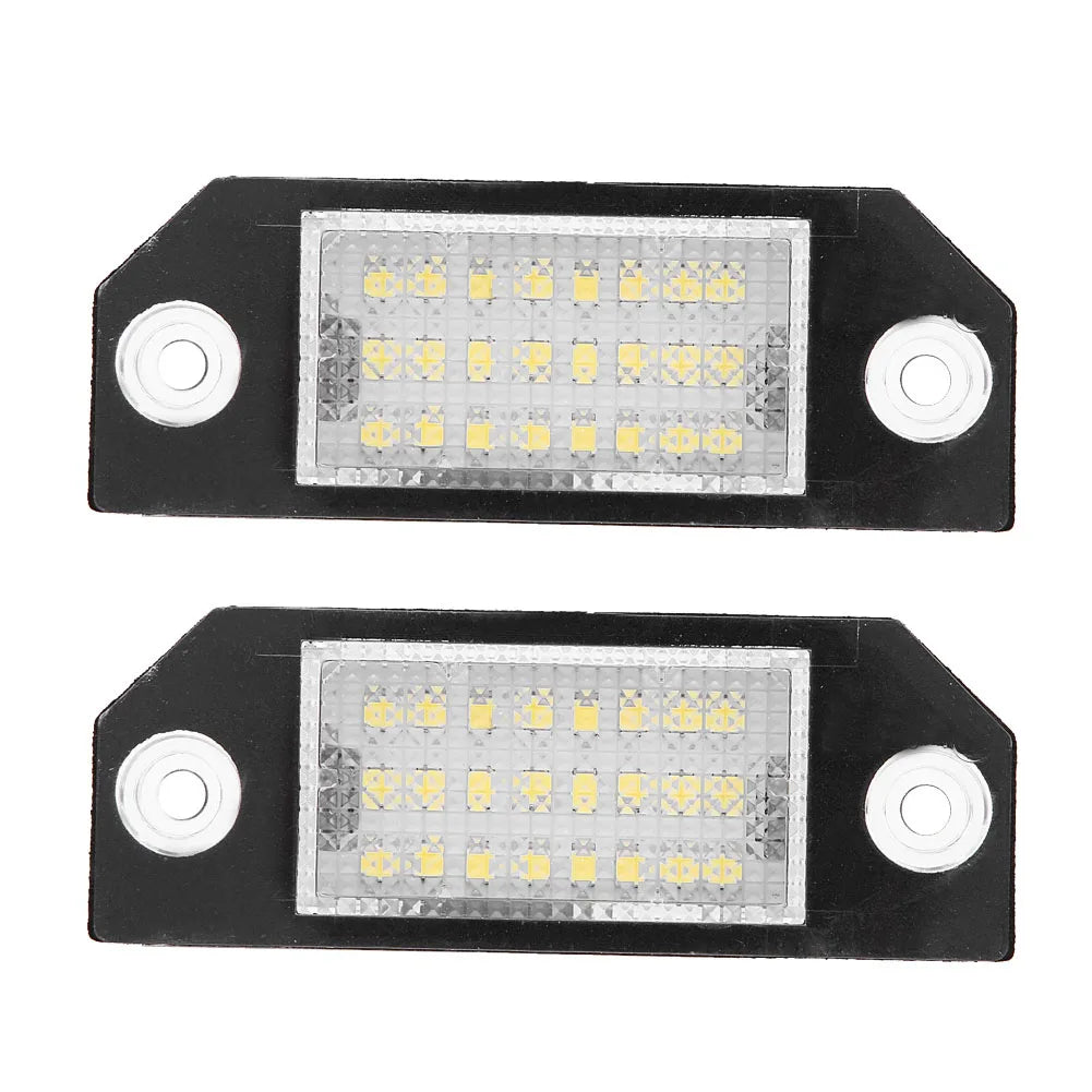 24 LED Beads License Plate LED Light Lamp for C MAX Focus MK2 License Lamp for C MAX Vue black