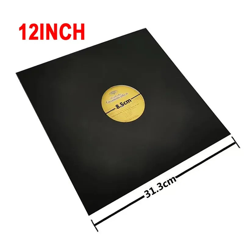 10pcs 12 Inch Vinyl Records Sleeve LP Record Cover Resealable Outer Sleeves Composite Kraft Paper Bag Vinyl Record Storage Bags Vue