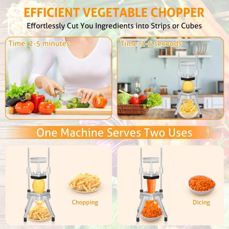 Commercial Vegetable Fruit Chopper Food Dicer – 3 Blade Sizes Food Dicer Chopper Vue