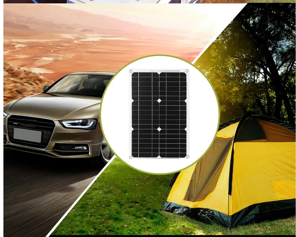 180W 12V Flexible Solar Panel Kit with 20A Charge Controller Solar Panel Kit Vue