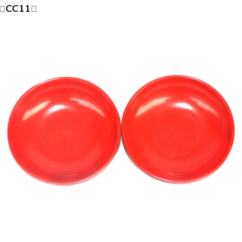 3pcs Red And Black Round Sauce Dishes Food Dipping Bowls Melamine Seasoning Dish Appetizer Plates Round Seasoning Dish〔CC11〕 Vue