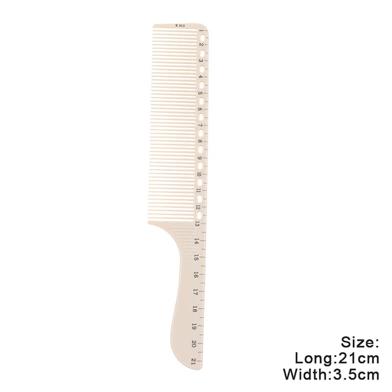 Scale Marked Professional Barber Comb Laser Ruler Hair Cutting Styling Tool Salon Hairdressing Plastic Modeling Brush Supplies Vue A13