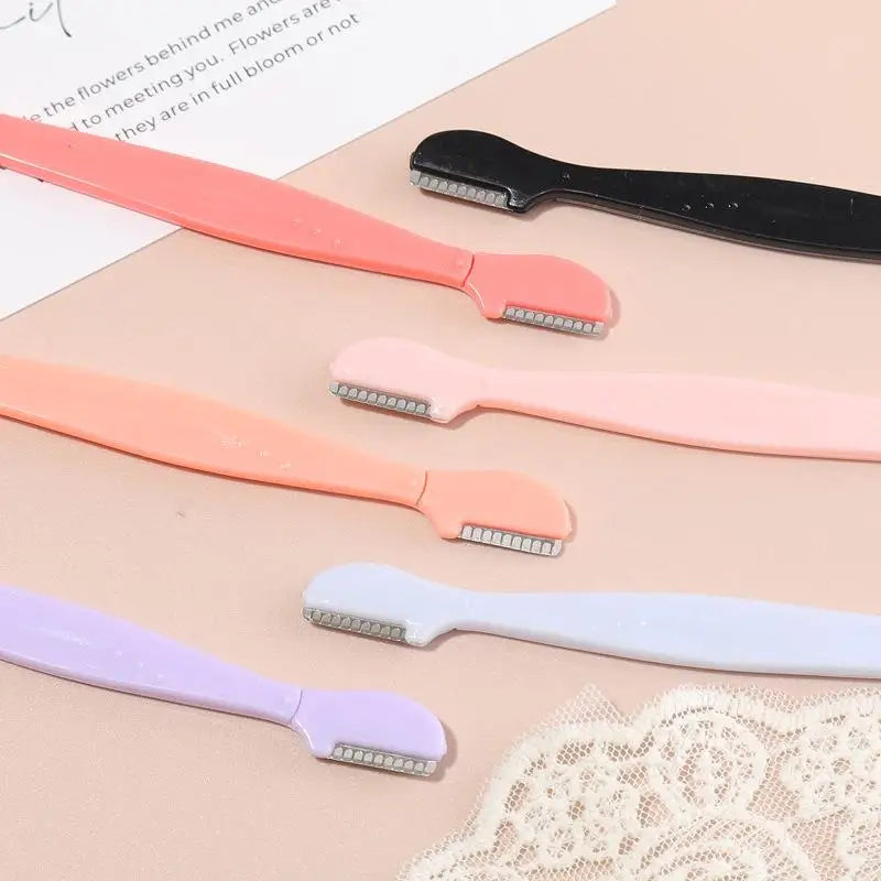 2/3/5Pcs Beginner-Friendly Eyebrow Trimmers with Straight Handle and Round Head Features Vue