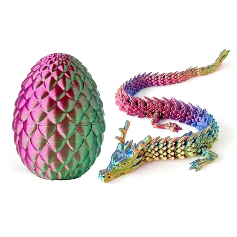 3D Printed 30cm Dragon Egg With Articulated Dragon Model Home Decor Items Room Decoration Sculptures Figurines Desktop Ornament Vue StyleE