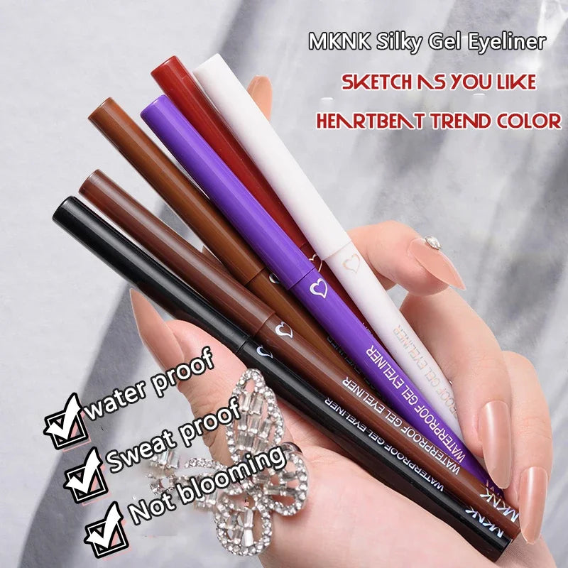 Matte Silkworm Eyeliner Pen Lasting Waterproof Not Blooming Shiny Quick Drying Eye Liner Gel Pen Brown Eye Shadow Pen Makeup Vue