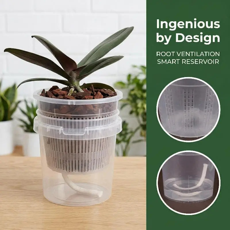 Self Watering Flowerpot Double-Layer Pots For Plants Nursery Pots With Holes Garden Automatic Absorbing Water Root Control Pots Vue
