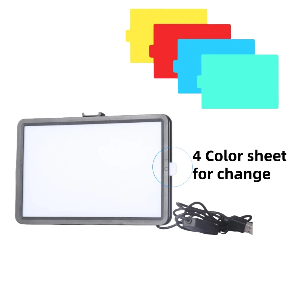 Photo Studio 8-inch Led Fill Light Video Fill Lamp Panel Photography Lighting for Live Streaming With 4 Colors RGB Filter Vue