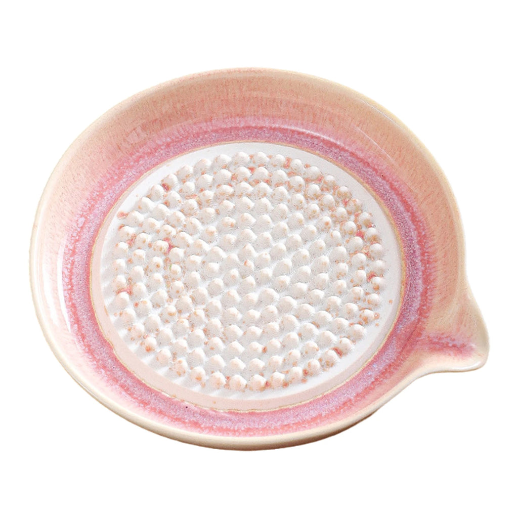Ceramic Handheld Grater Plate – Ginger, Garlic & Spice Grinder Ceramic Grater Plate Vue Pink China Mainland