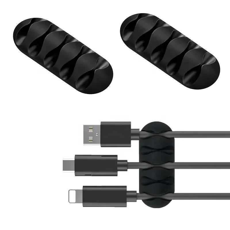 for Mouse Keyboard Headset For iPhone Cable VIKEFON Cord Wire Organizer Silicone USB Cable Winder Management Clips Self Adhesive Vue