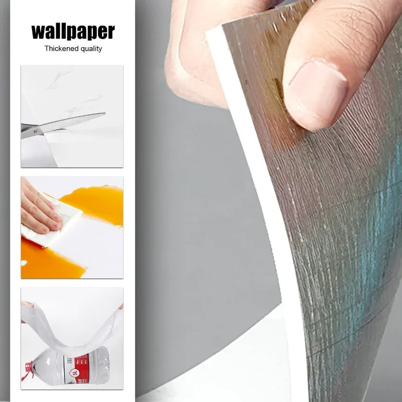 10-50PCS Thickened Self-adhesive Decor Wall Sticker Marble Tile Floor Sticker PVC Waterproof Toilet Kitchen Wall Sticker Bedroom Vue