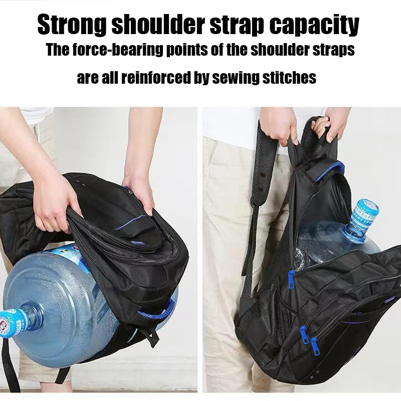 Reliable Multi-pocket Daypack Durable Nylon Backpack Reflective Strip