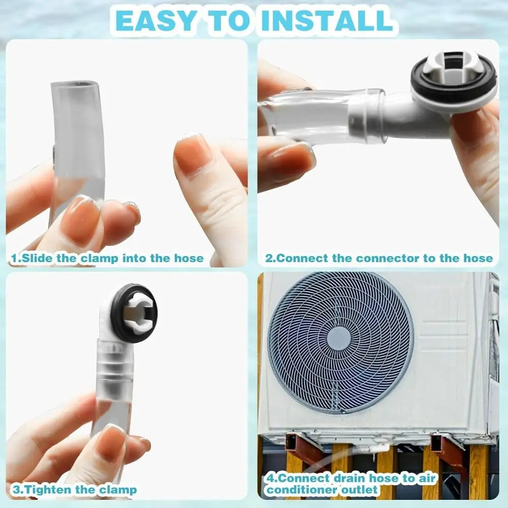 Portable Air Conditioner Drain Hose Drainage Set Split Casement AC Drain Hose With Connector Universal Extension Hose Vue