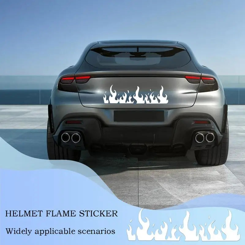 Flame Car & Motorcycle Decals – Waterproof PVC Stickers Vehicle Flame Decals Vue