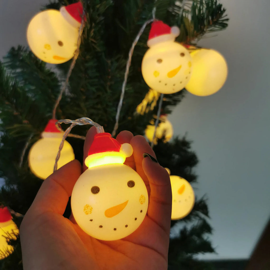 Christmas Snowman String Lights For Christmas Tree Decoration Indoor Outdoor Fairy Lights Holiday New Year Leds Lights 713 Vue