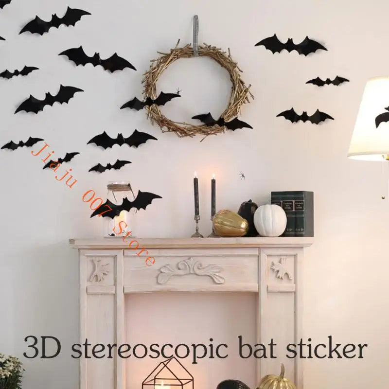 Halloween Flying Bat Wall Decals – Realistic PVC Stickers Halloween Wall Decals Vue