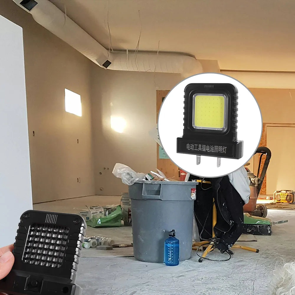 Tools Long Runtime LED Work Light 20-21V Luminous Cordless Work Lamp Li-ion Battery Compatible Power Tool Accessories Hiking Vue