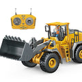 2.4G Remote Controlled Bulldozer Nine Channel Loading Vehicle Simulation Excavation Engineering Gifts for 6+ Children Vue Orange
