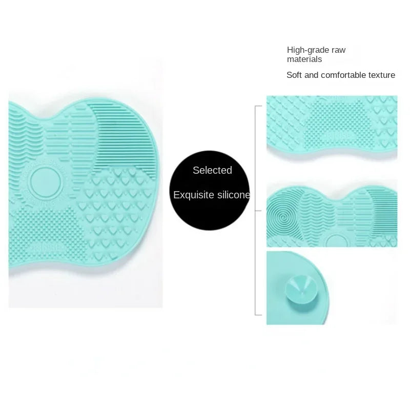 Colorful Brush Cleaner Scrubbe Board Cosmetic Makeup Brush Washing Silicone Gel Cleaning Mat Foundation Makeup Brush Cleaner Pad Vue