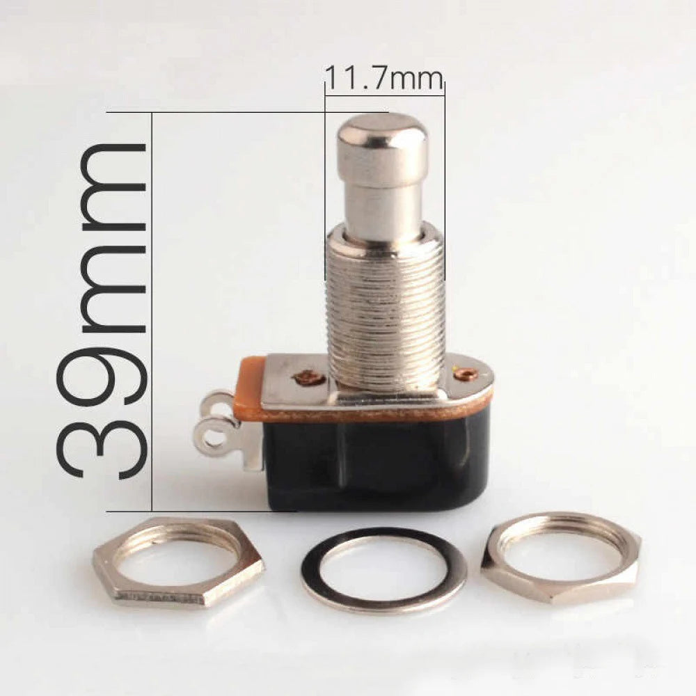 1PCS BS-24B Foot Switch Push Button Switch 2Pin Button Switch 1 Normally Closed+1 Normally Open Button Switch for Guitar Vue
