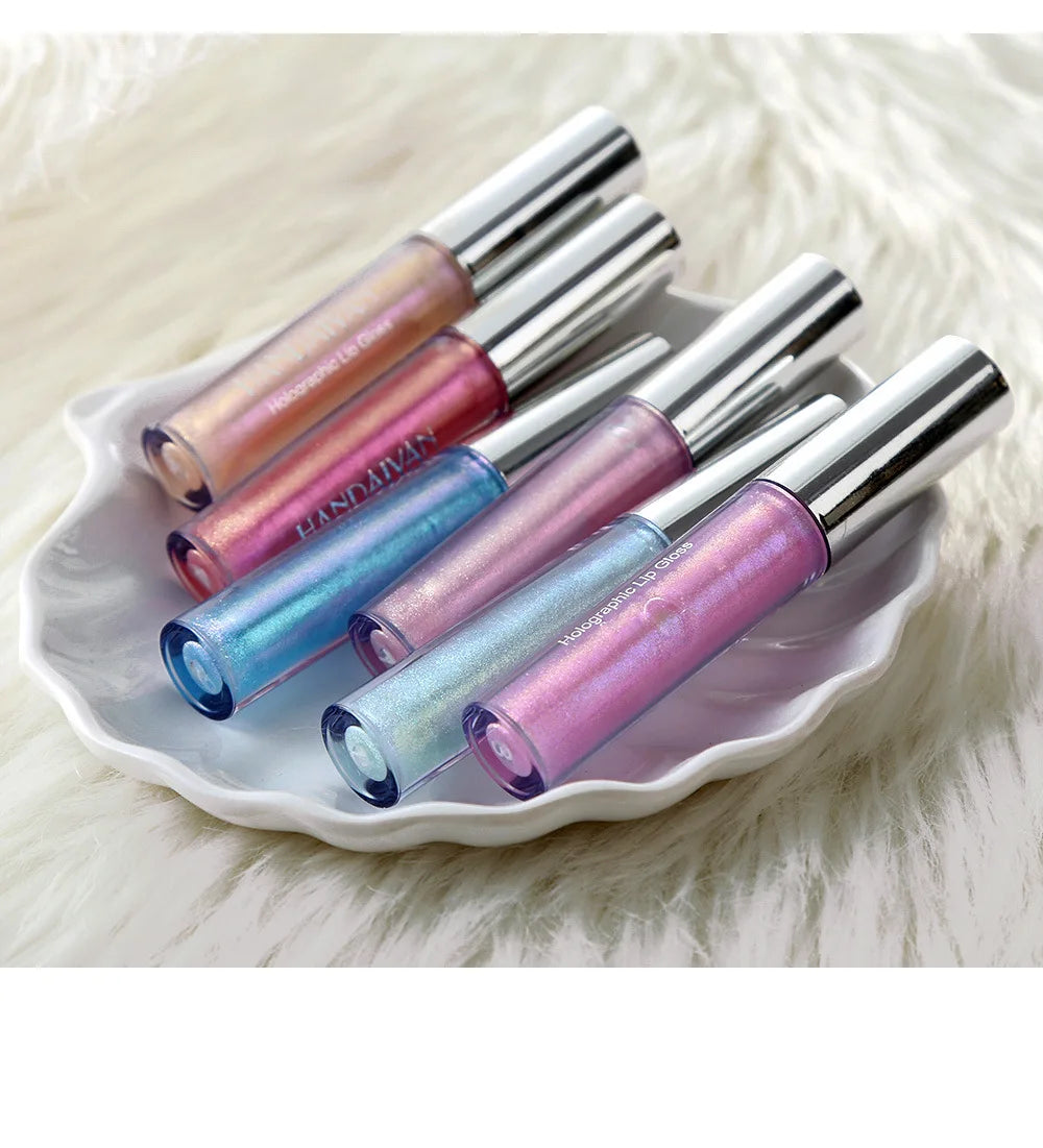 6 Color Long Lasting Moisturizing Vegan Chameleon Pearly Bright Lip Gloss Vue