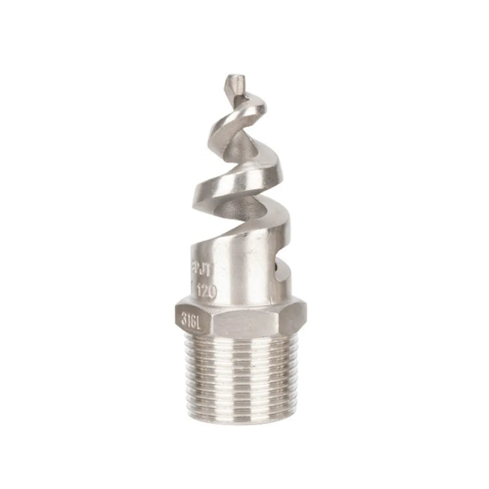1/2"3/4"1" Spiral Nozzle Male Thread Stainless Steel Spray Sprinkler Head Full Cone Upward Spraying Jet Nozzle Cooling Tower Vue 3-4inch