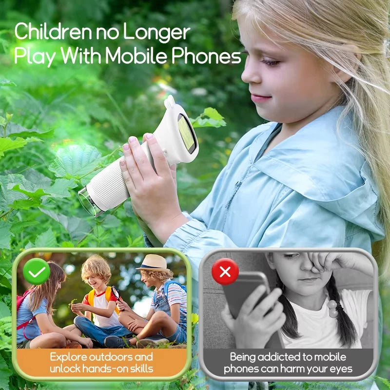 Kids Microscope 1000x Magnifier Microscope 200 Megapixels With LED Photo Video Function Educational Toys Science For Children Vue