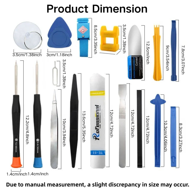 37 in 1 Mobile Phone Repair Tools Kits Phones Opening Screen Pry Mobile Phone Screwdriver Tools for iPhone Samsung Xiaomi Huawei Vue
