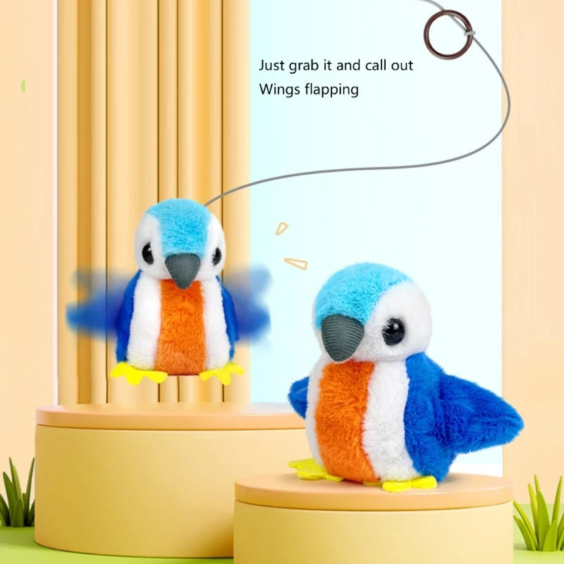 Interactive Plush Bird Cat Toy – Flapping Wings & Sounds Interactive Cat Toy Vue