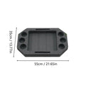 Waterproof Floating Pool Tray with Built in Dividers Large Party Board for Lake Beach River Swimming Pool Outdoor Beach Party Vue Black