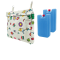 Waterproof Pet Cage Ice Pack Cartoon Pattern Insulated Pet Cooling Pouch with Ice Box Bite Resistant Vue Beige