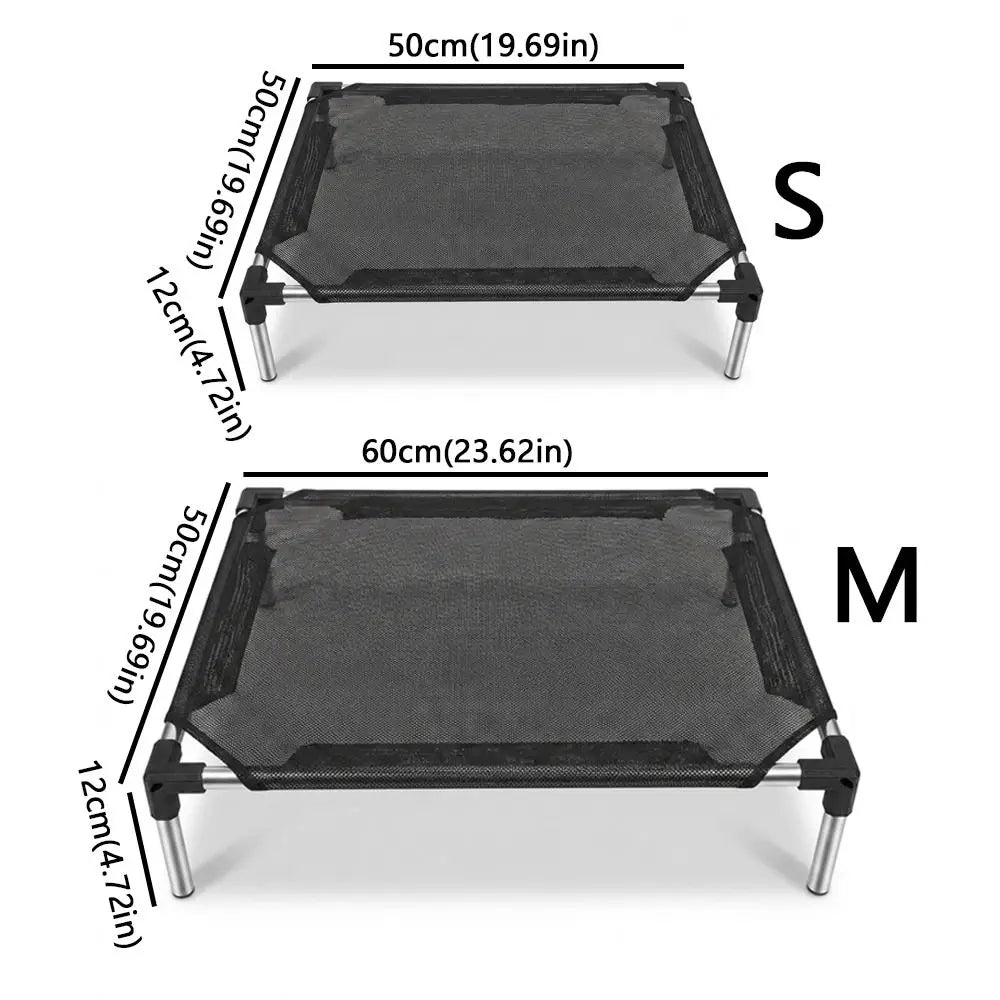 Breathable Mesh Elevated Dog Bed Waterproof Moisture-Proof Pet Cat Cot Non-Slip Chew Proof Cat Hammock Outdoor Indoor Use Vue