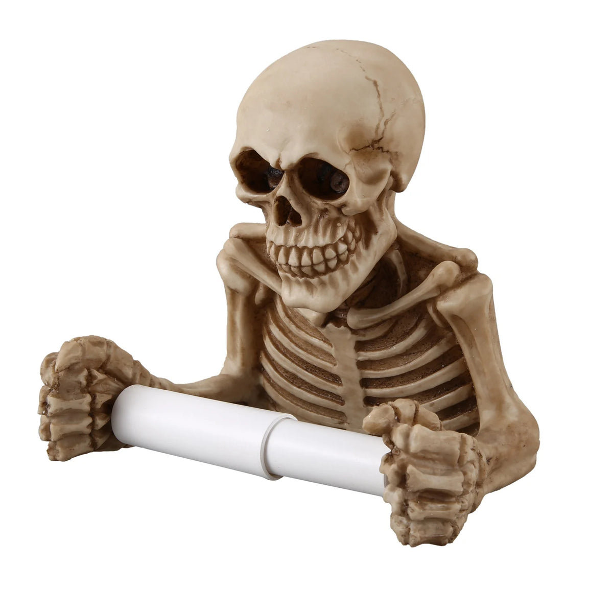 ABKW-Creative Skull Toilet Paper Holder Wall Mounted Toilet Paper Storage Box Bathroom Storage Box Vue