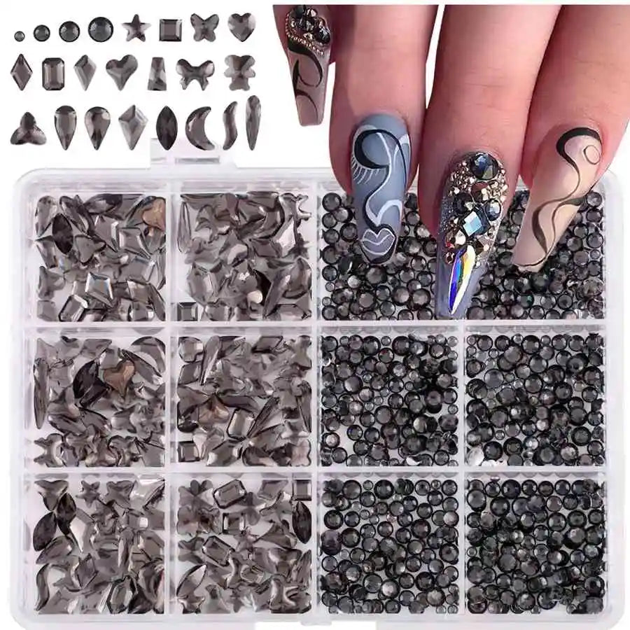 Nail parts nail art glitter rhinestone Crystal gems jewelry Bead Manicure decoration accessories nail supplies for professionals Vue