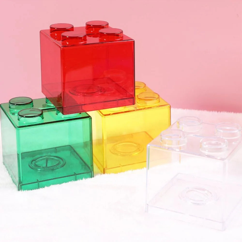 Transparent Funny Change Box Home Decor Piggy Bank Building Block