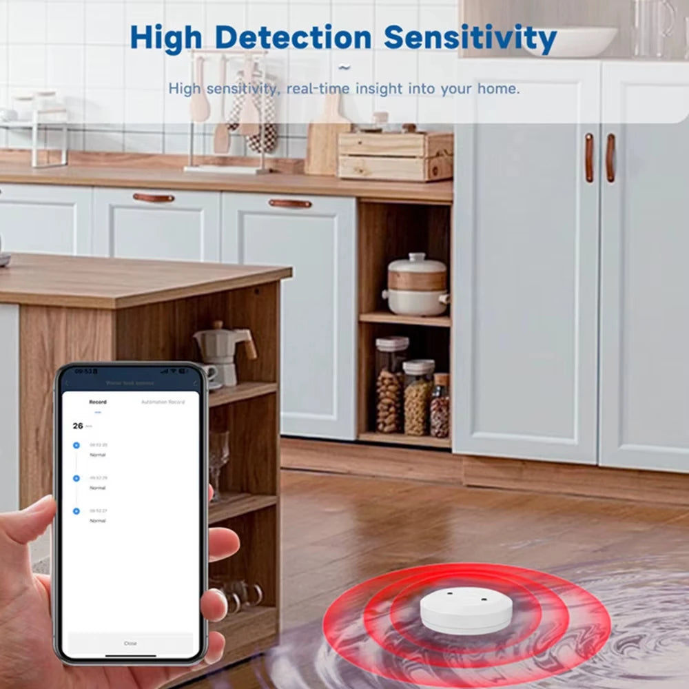 Zigbee3.0 Water Leakage Detector Immersion Sensor With Remote APP Notification Alert Work With Alexa Google Need Zigbee Gateway Vue