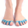 2 Soft Touch Silicone Toe Spacers Reusable Feet Vue Blue