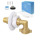 Nilight RV City Water Inlet with Check Valve & 90 Degree Hose Elbow 1/2" NPT Male to 3/4" GHT Female City Water Fill Inlet Flange Connection Fittings Connector Replacement for RV Camper Trailer Marine Vue Gold United States