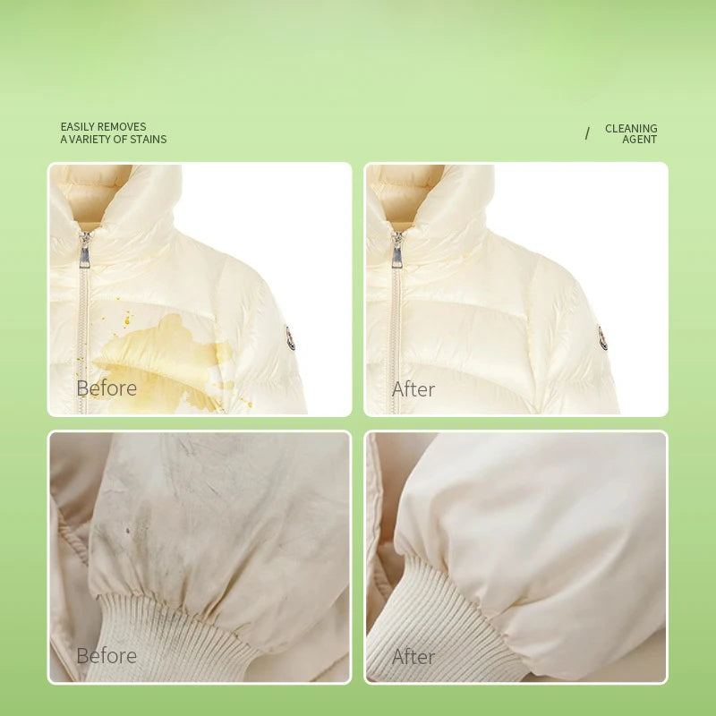 Down Jacket Dry Cleaning Spray Downwear Detergent Agent Dry Cleaner Oil Stain Remover Down Jacket Clothing Foam Cleaning Liquid Vue