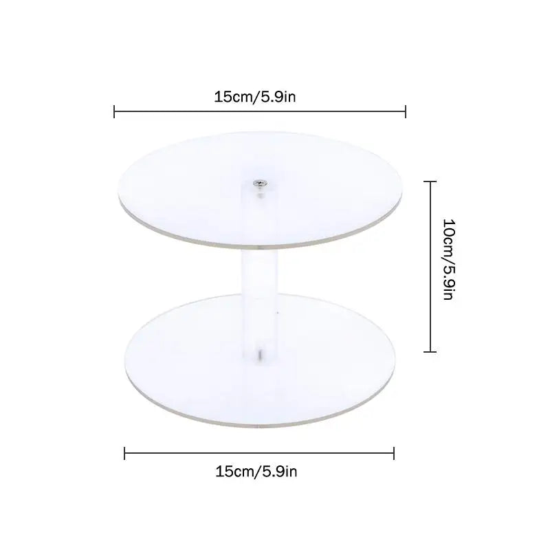 Transparent Acrylic Cake Rack Round Cake Stand For Desserts Cupcake Pastry Candy Display Stand For Wedding Event Birthday Party Vue A