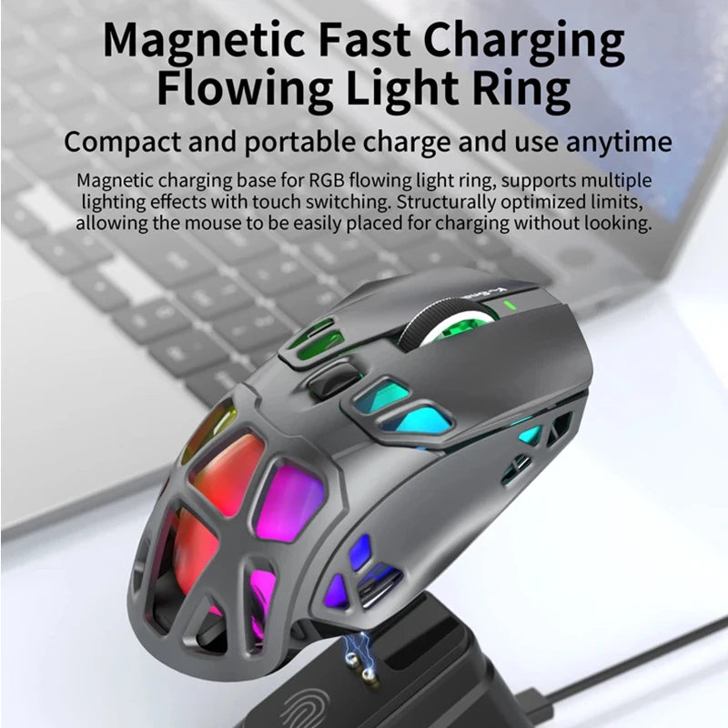 Lenovo X9Pro Tri-Mode Wireless Mouse 2.4G Bluetooth Wired Lightweight Magnetic Charging Dock Desktop Laptop Gaming&Office Vue