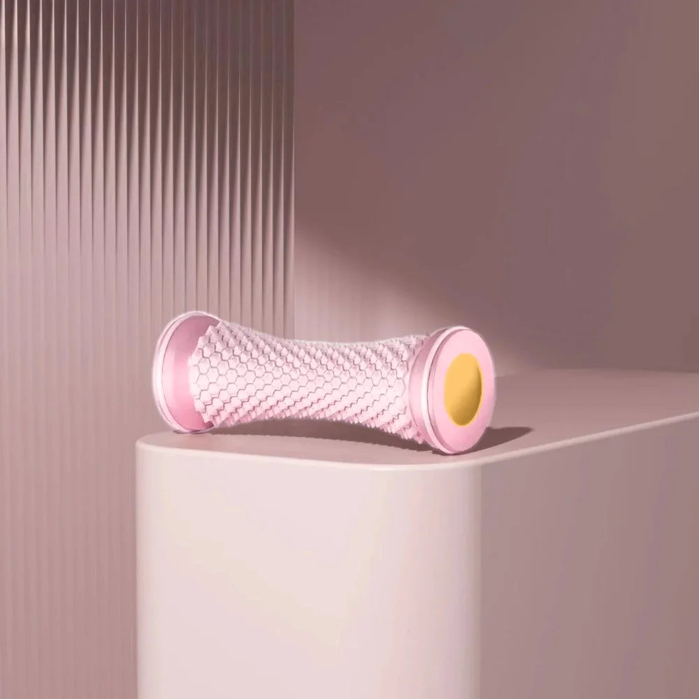 Foot Massager Roller Yoga Massage Ball Plantar Fascia Roller Muscle Relaxation Care Plastic Manual Foot Leg Arm Massage Rollers Vue Pink
