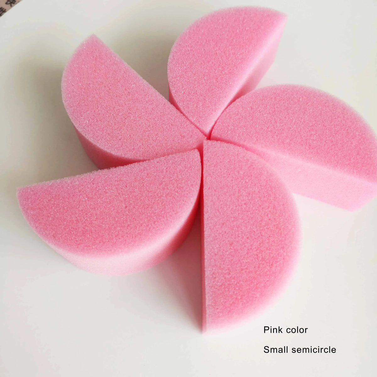 5pcs Soft and Skin Friendly Yellow Black Pink Water Droplets Semi-circular body Art painting sponge Vue PS-5 semi circle China Mainland
